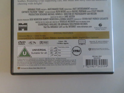 EMMA (DVD) GWYNETH PALTROW TONI COLLETTE 1996 REGION 2 Movie posters