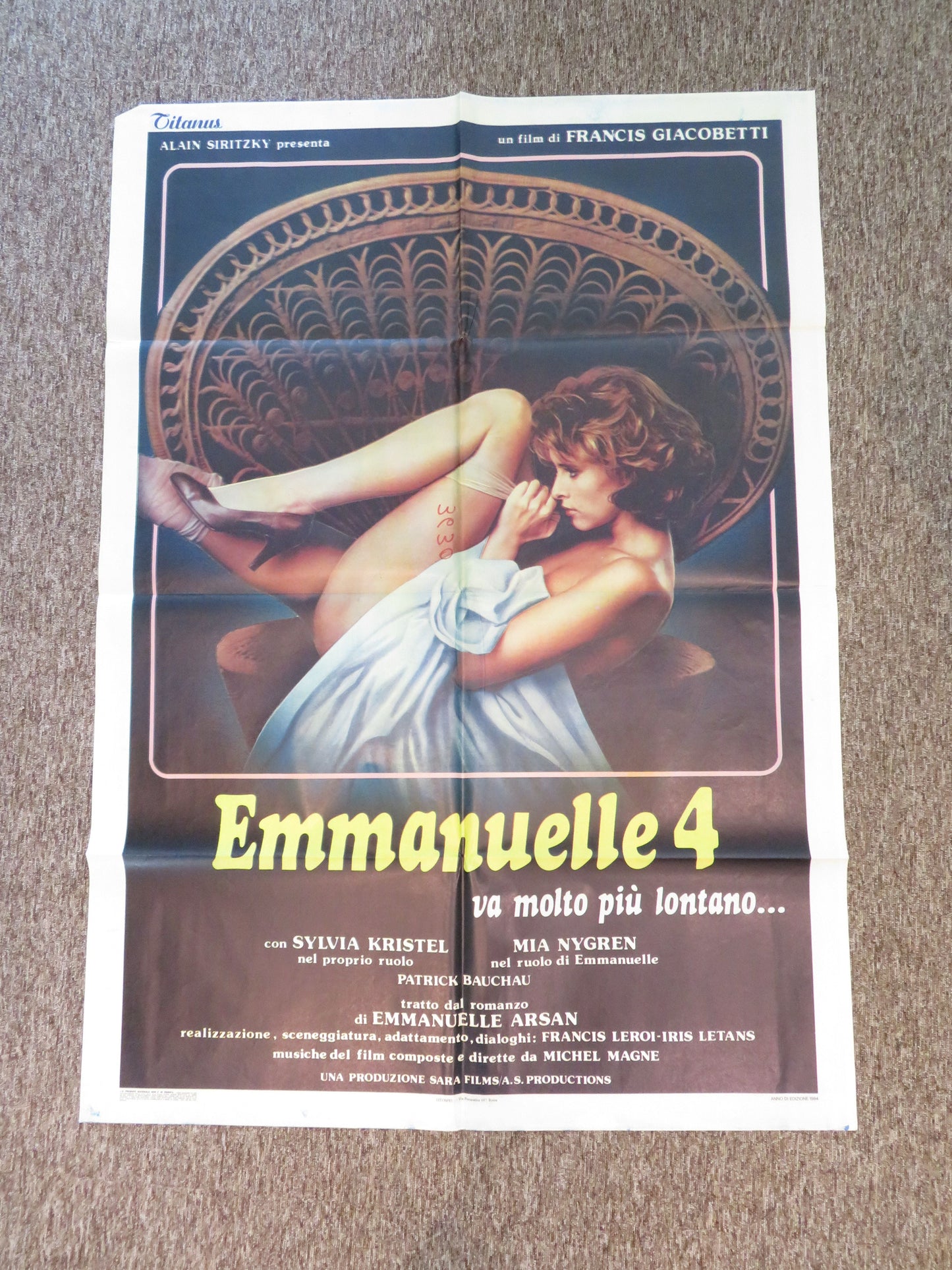 Emmanuelle 4 Italian 2 Foglio Poster Sylvia Kristel Mia Nygren 1984 Movie posters