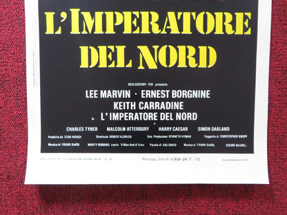 EMPEROR OF THE NORTH ITALIAN LOCANDINA POSTER LEE MARVIN ERNEST BORGNINE 1973 Rendezvous Cinema Movie posters