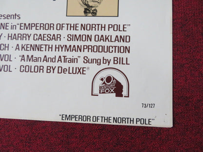 EMPEROR OF THE NORTH POLE FOLDED US ONE SHEET POSTER LEE MARVIN E. BORGNINE 1973 Rendezvous Cinema Movie posters