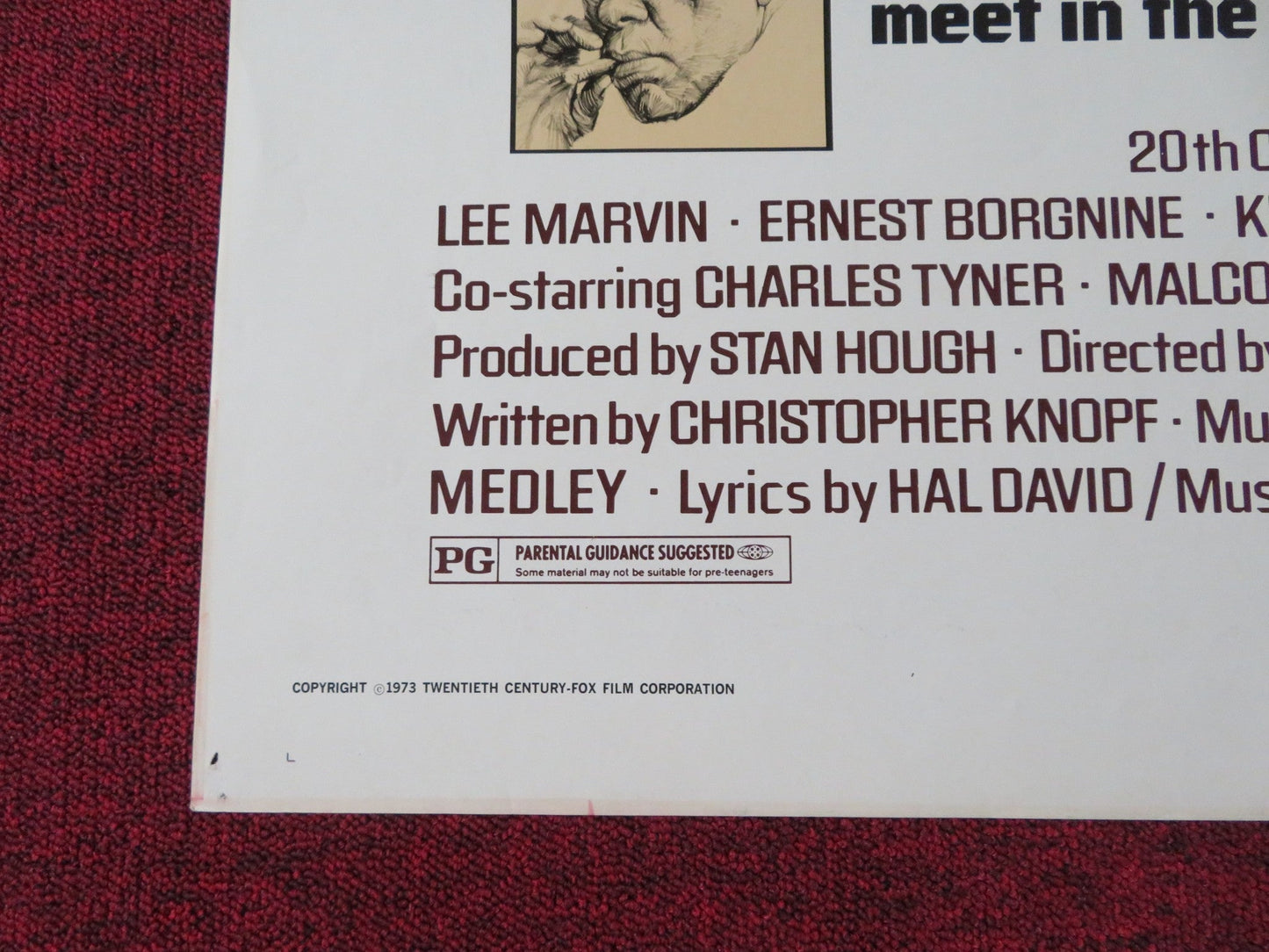 EMPEROR OF THE NORTH POLE FOLDED US ONE SHEET POSTER LEE MARVIN E. BORGNINE 1973 Rendezvous Cinema Movie posters