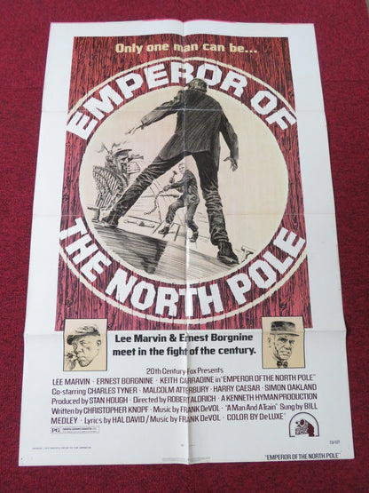 EMPEROR OF THE NORTH POLE FOLDED US ONE SHEET POSTER LEE MARVIN E. BORGNINE 1973 Rendezvous Cinema Movie posters