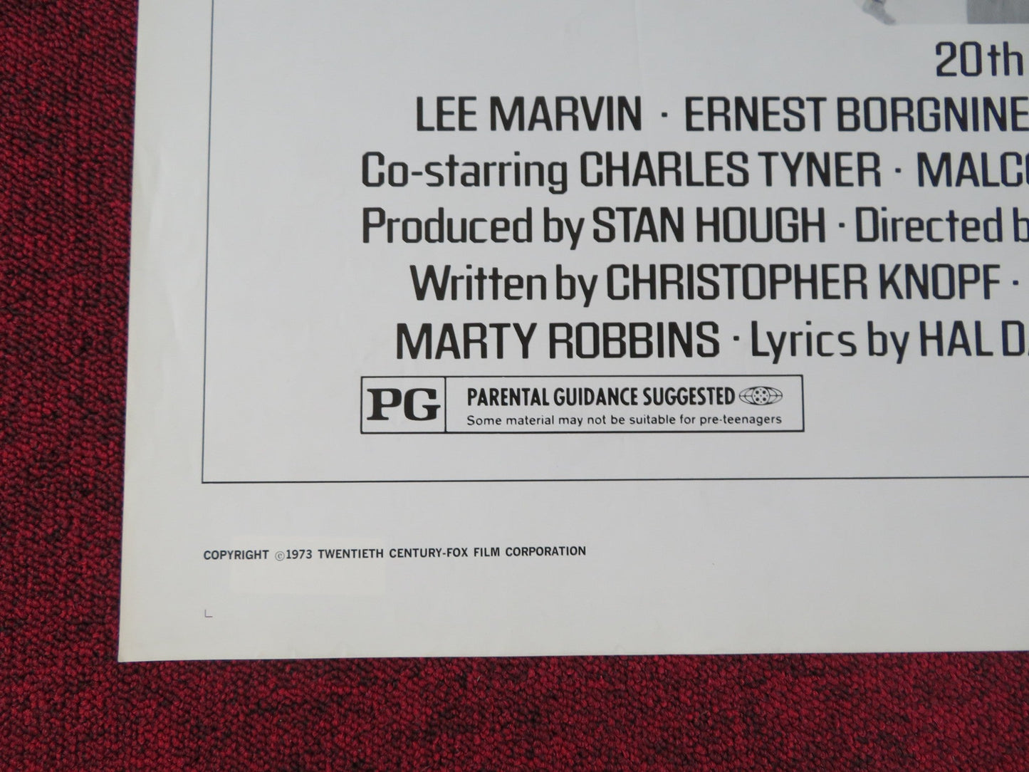 EMPEROR OF THE NORTH - STYLE B FOLDED US ONE SHEET POSTER LEE MARVIN 1973 Rendezvous Cinema Movie posters