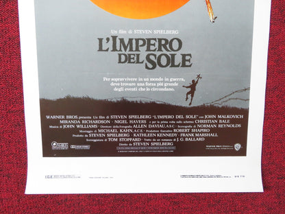 EMPIRE OF THE SUN ITALIAN LOCANDINA POSTER CHRISTIAN BALE JOHN MALKOVICH 1988 Rendezvous Cinema Movie posters