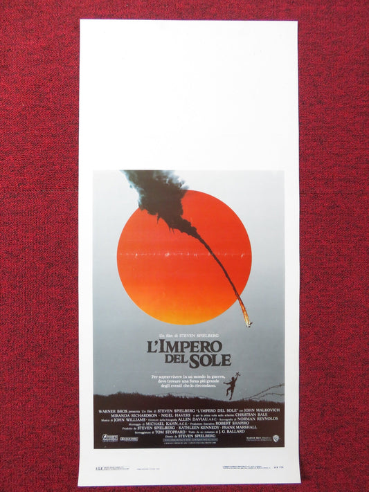 EMPIRE OF THE SUN ITALIAN LOCANDINA POSTER CHRISTIAN BALE JOHN MALKOVICH 1988 Rendezvous Cinema Movie posters