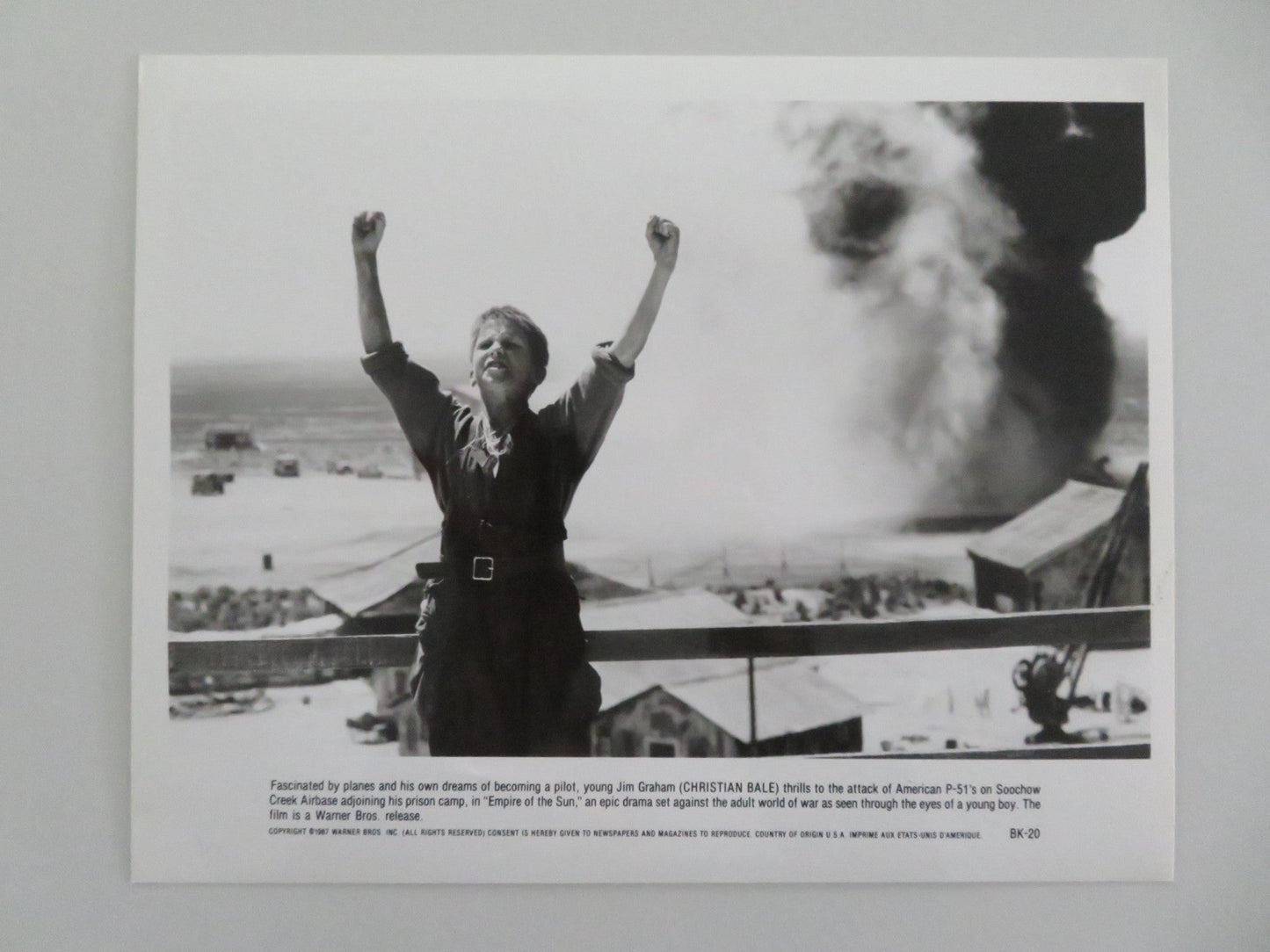 EMPIRE OF THE SUN MOVIE STILL PHOTO LOT OF 10 CHRISTIAN BALE JOHN MALKOVICH 1987 Movie posters