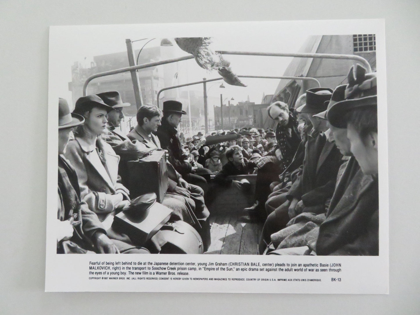 EMPIRE OF THE SUN MOVIE STILL PHOTO LOT OF 10 CHRISTIAN BALE JOHN MALKOVICH 1987 Movie posters