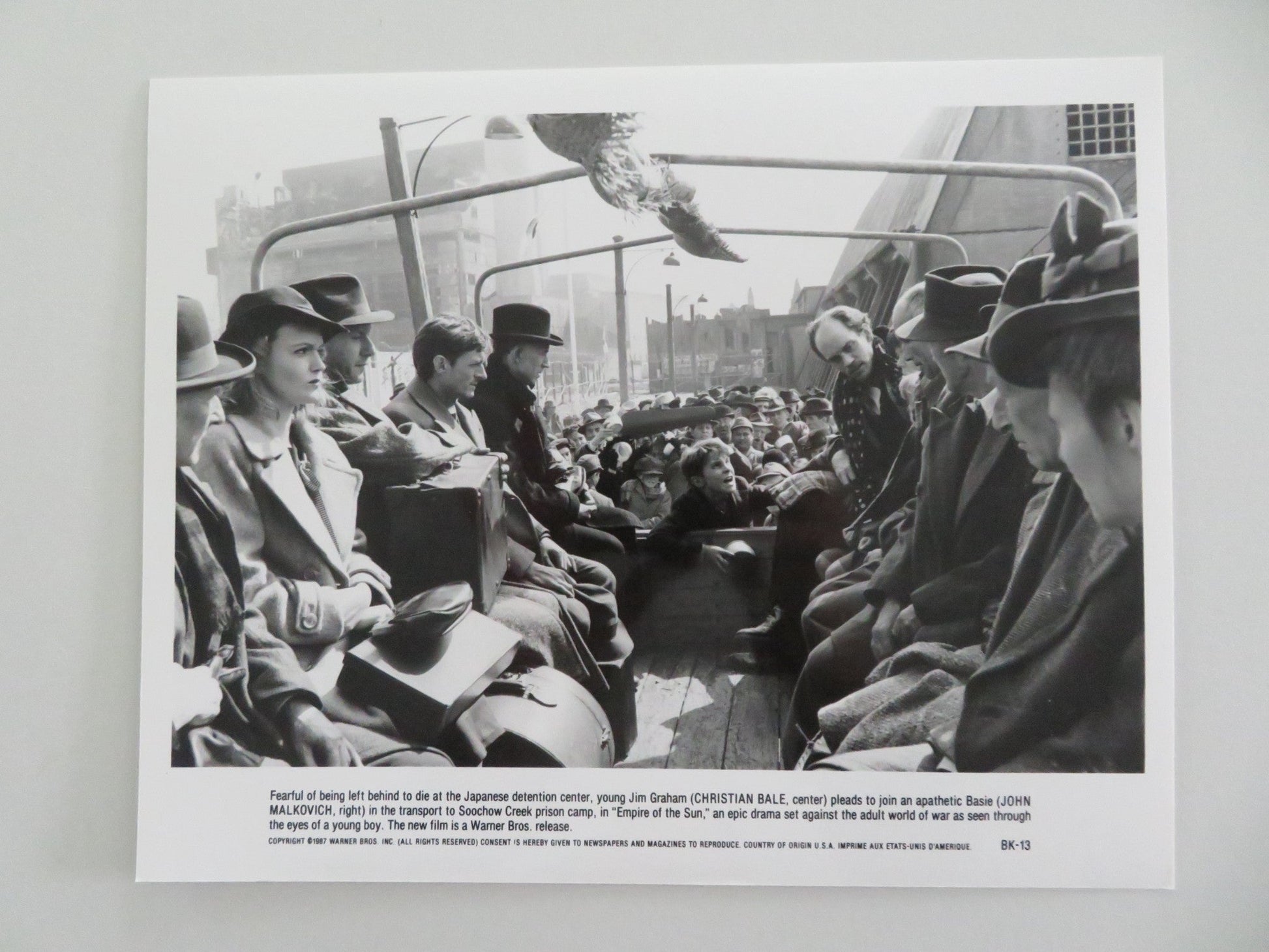 EMPIRE OF THE SUN MOVIE STILL PHOTO LOT OF 10 CHRISTIAN BALE JOHN MALKOVICH 1987 Movie posters