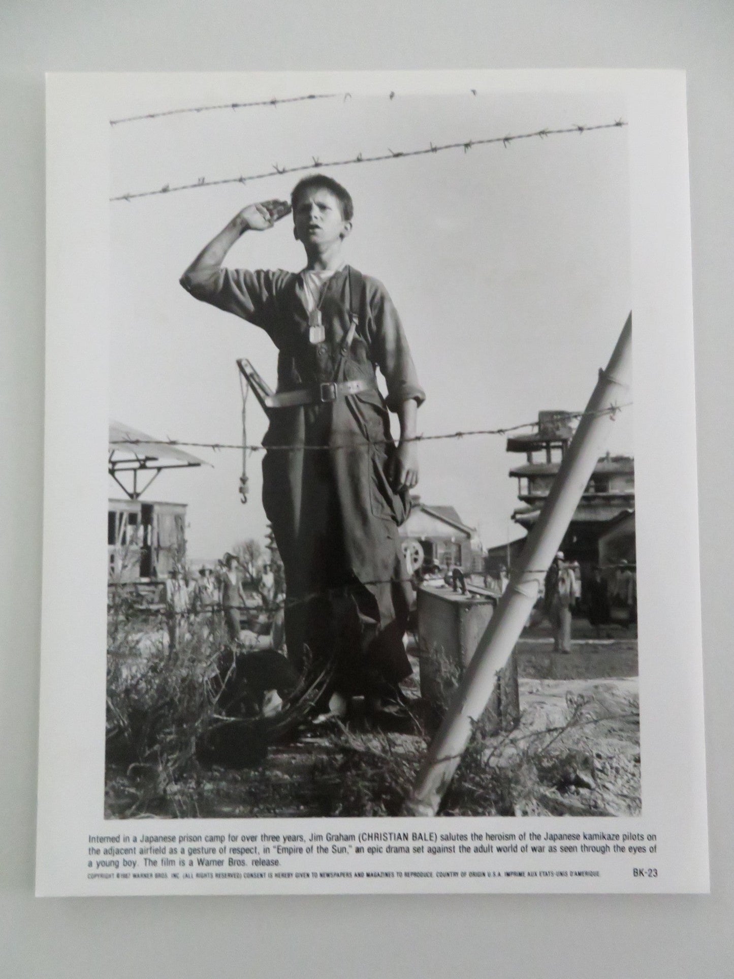 EMPIRE OF THE SUN MOVIE STILL PHOTO LOT OF 10 CHRISTIAN BALE JOHN MALKOVICH 1987 Movie posters