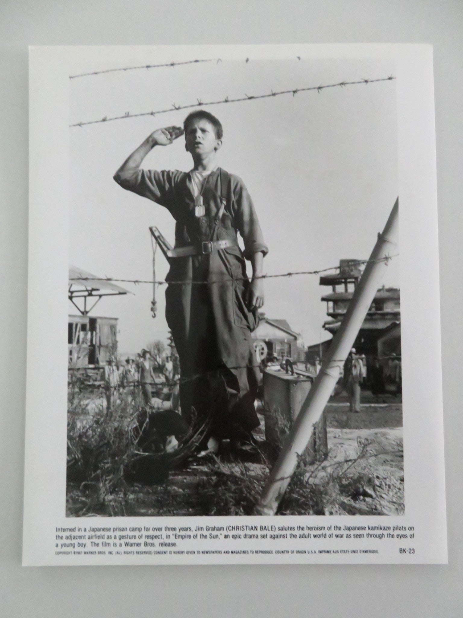 EMPIRE OF THE SUN MOVIE STILL PHOTO LOT OF 10 CHRISTIAN BALE JOHN MALKOVICH 1987 Movie posters