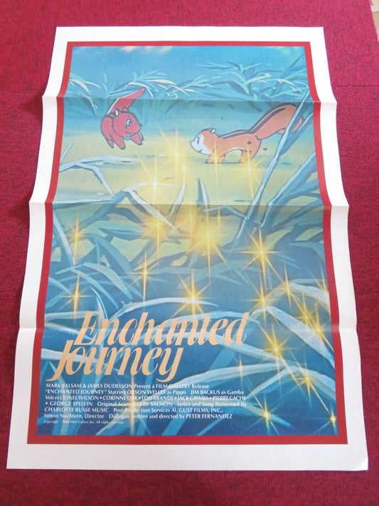 ENCHANTED JOURNEY US TRI FOLDED ONE SHEET ROLLED POSTER ORSON WELLES 1984 Rendezvous Cinema Movie posters
