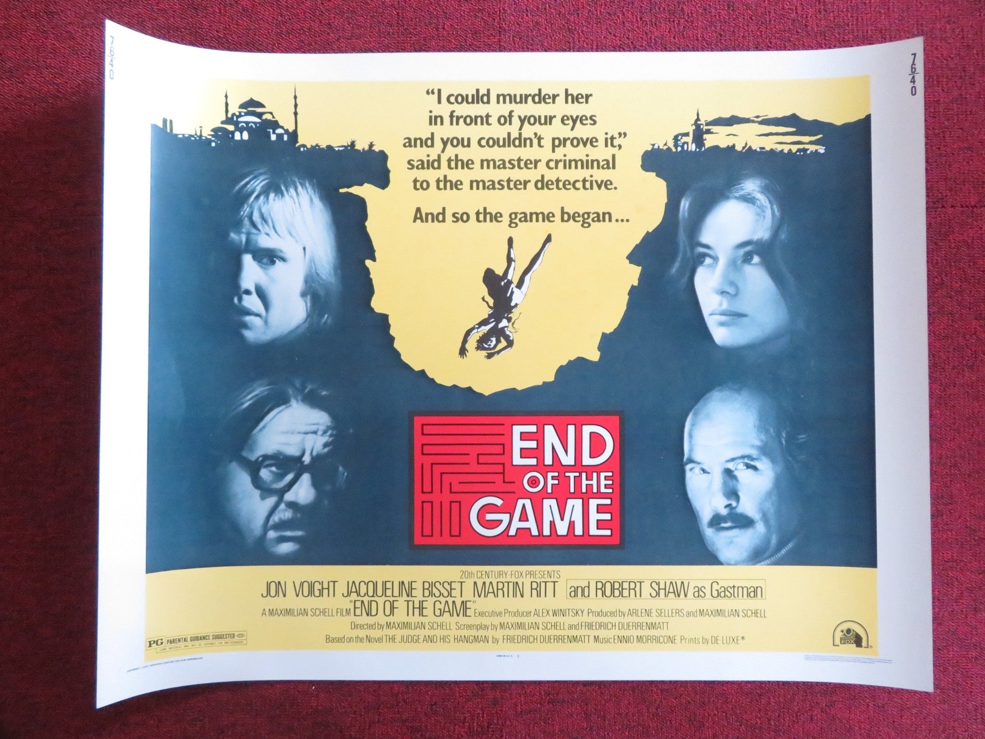 END OF THE GAME US HALF SHEET (22"x 28") POSTER JON VOIGHT J. BISSET 1976 Rendezvous Cinema Movie posters