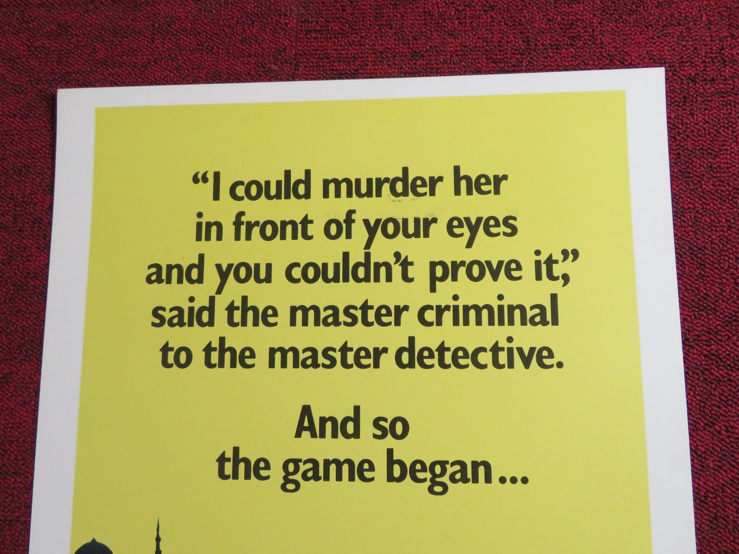 END OF THE GAME US INSERT POSTER JON VOIGH JACQUELINE BISSET 1976 Rendezvous Cinema Movie posters