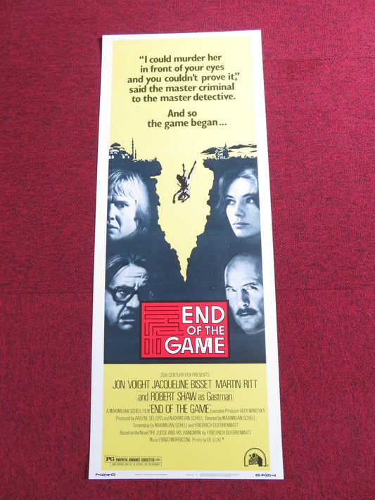 END OF THE GAME US INSERT POSTER JON VOIGH JACQUELINE BISSET 1976 Rendezvous Cinema Movie posters