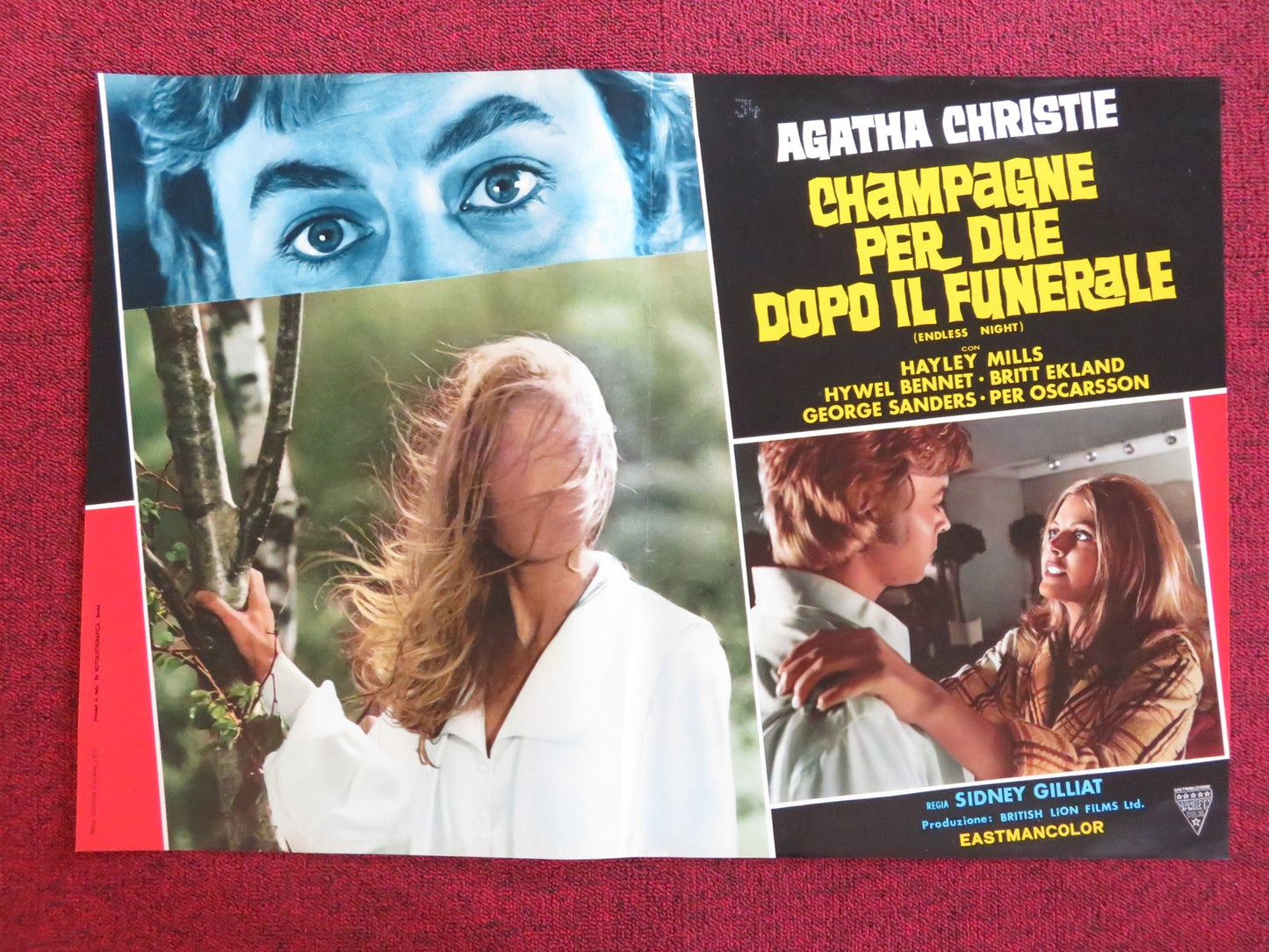 ENDLESS NIGHT - G ITALIAN FOTOBUSTA POSTER HAYLEY MILLS BRITT EKLAND 1972 Rendezvous Cinema Movie posters
