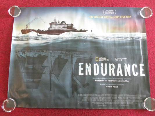ENDURANCE UK QUAD ROLLED POSTER DAN SNOW N. VINCENT NATIONAL GEOGRAPHIC 2024 - Rendezvous Cinema