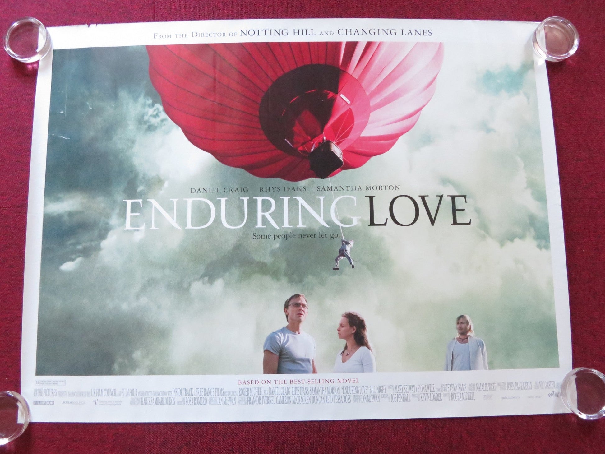 ENDURING LOVE UK QUAD ROLLED POSTER DANIEL CRAIG RHYS IFANS SAMANTHA MORTON 2004 Rendezvous Cinema Movie posters