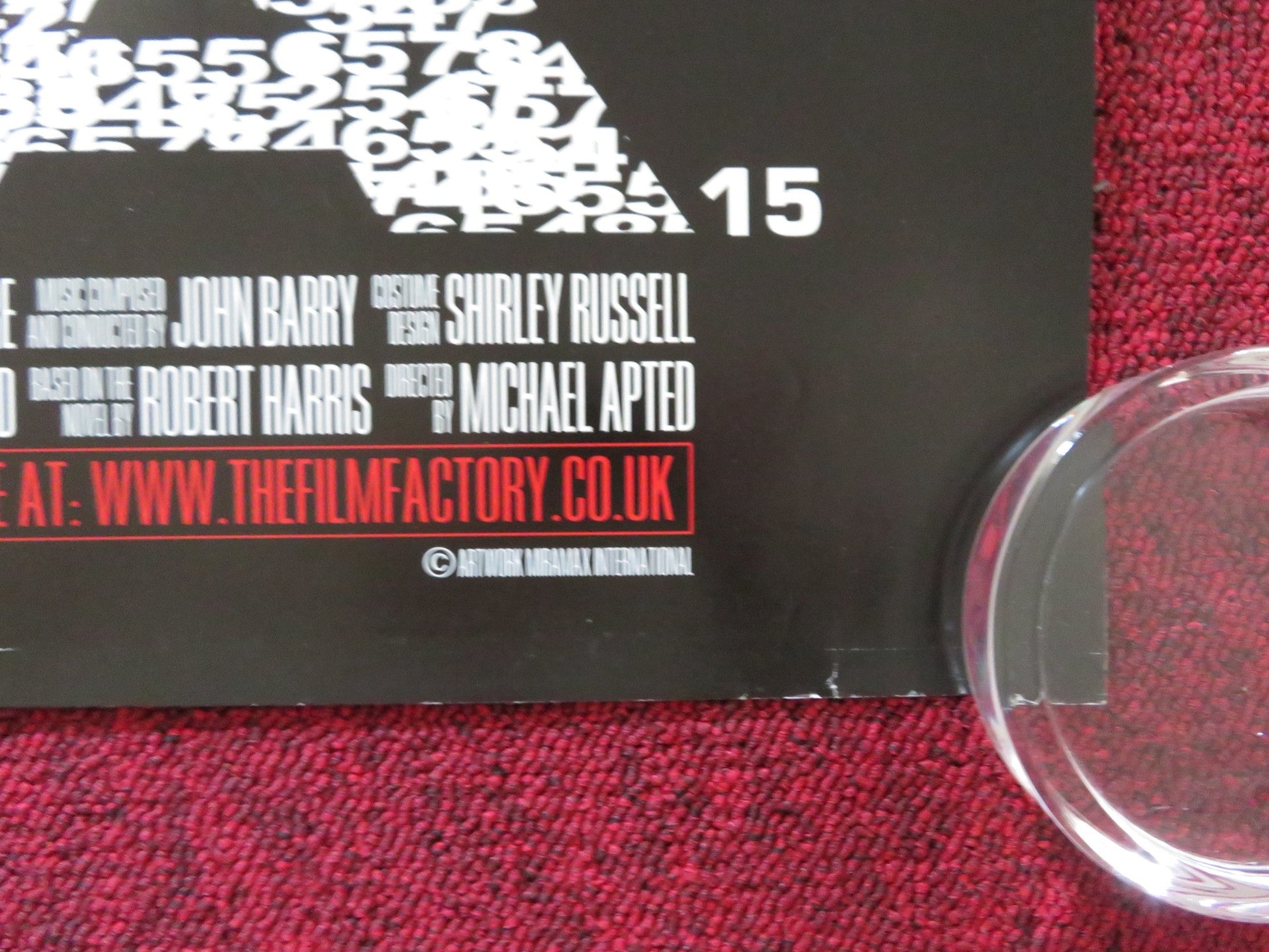 ENIGMA UK QUAD ROLLED POSTER DOUGRAY SCOTT KATE WINSLET 2001 Rendezvous Cinema Movie posters