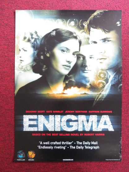 ENIGMA VHS VIDEO POSTER DOUGRAY SCOTT KATE WINSLET 2001 Rendezvous Cinema Movie posters