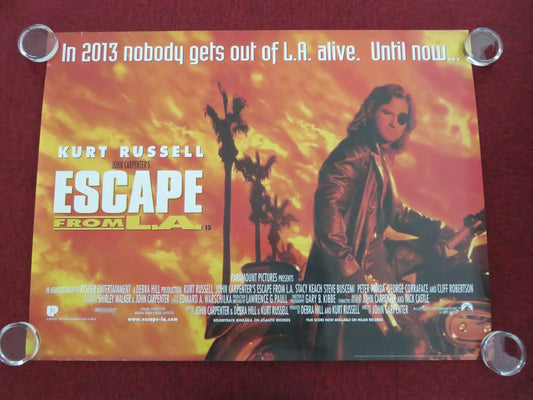 ESCAPE FROM L.A. - B UK QUAD ROLLED POSTER KURT RUSSELL STEVE BUSCEMI 1996 - Rendezvous Cinema
