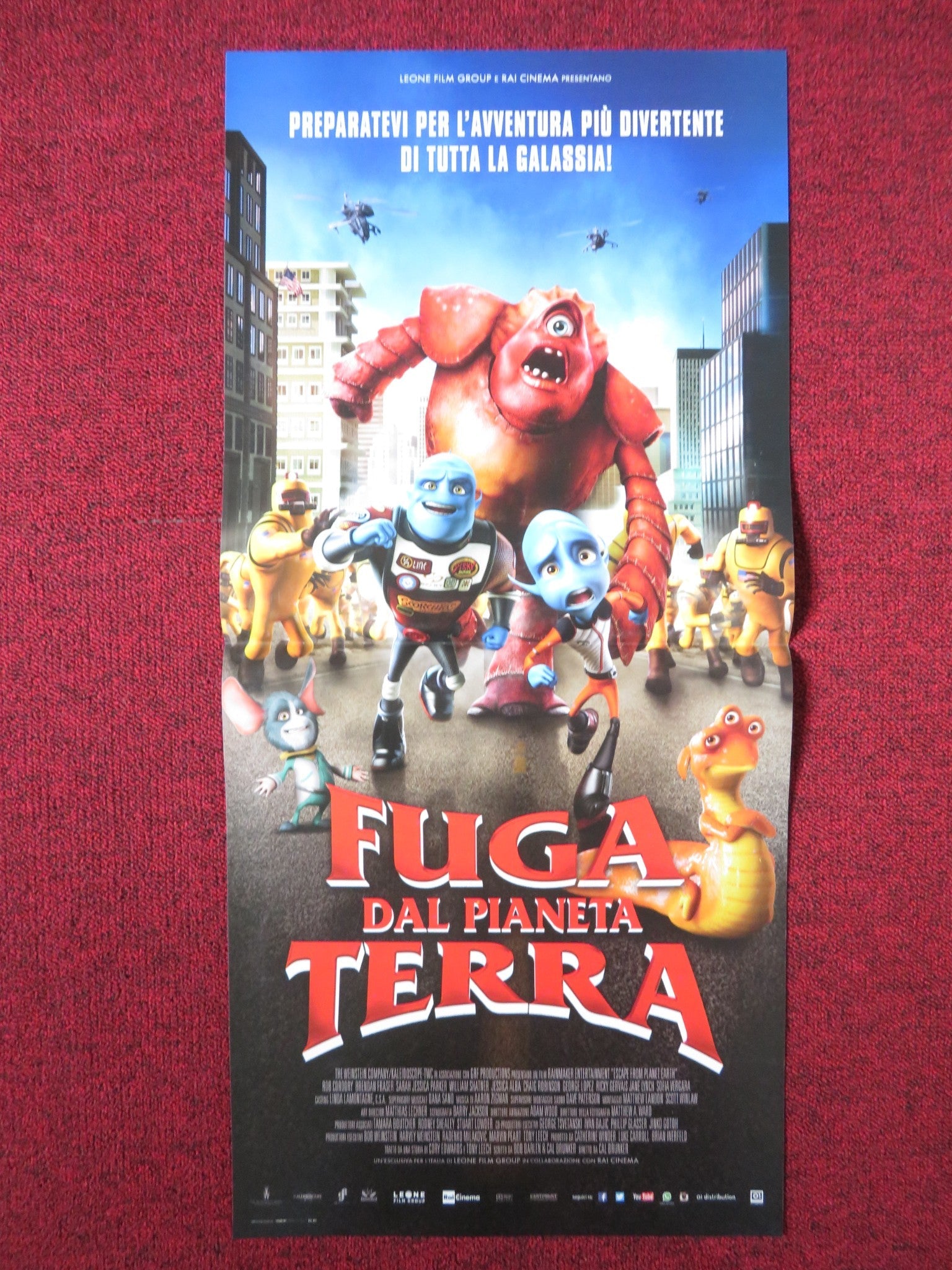 ESCAPE FROM PLANET EARTH ITALIAN LOCANDINA POSTER BRENDAN FRASER 2012 Rendezvous Cinema Movie posters