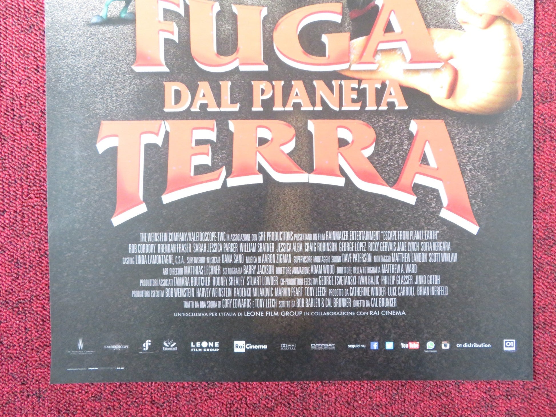 ESCAPE FROM PLANET EARTH ITALIAN LOCANDINA POSTER BRENDAN FRASER 2012 Rendezvous Cinema Movie posters