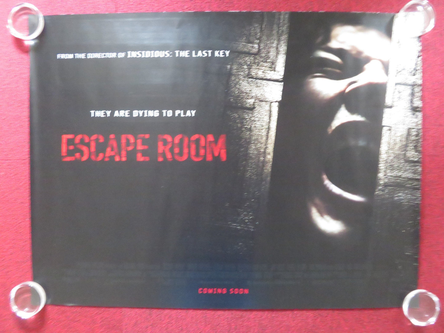 ESCAPE ROOM - C UK QUAD ROLLED POSTER TAYLOR RUSSELL LOGAN MILLER 2019 Rendezvous Cinema Movie posters