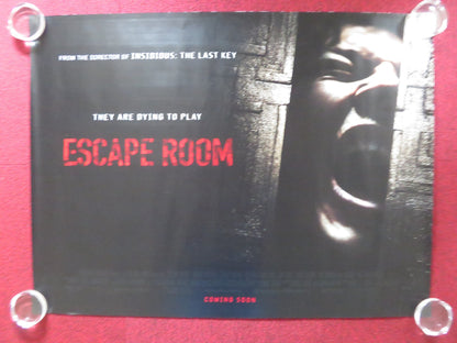 ESCAPE ROOM - C UK QUAD ROLLED POSTER TAYLOR RUSSELL LOGAN MILLER 2019 Rendezvous Cinema Movie posters