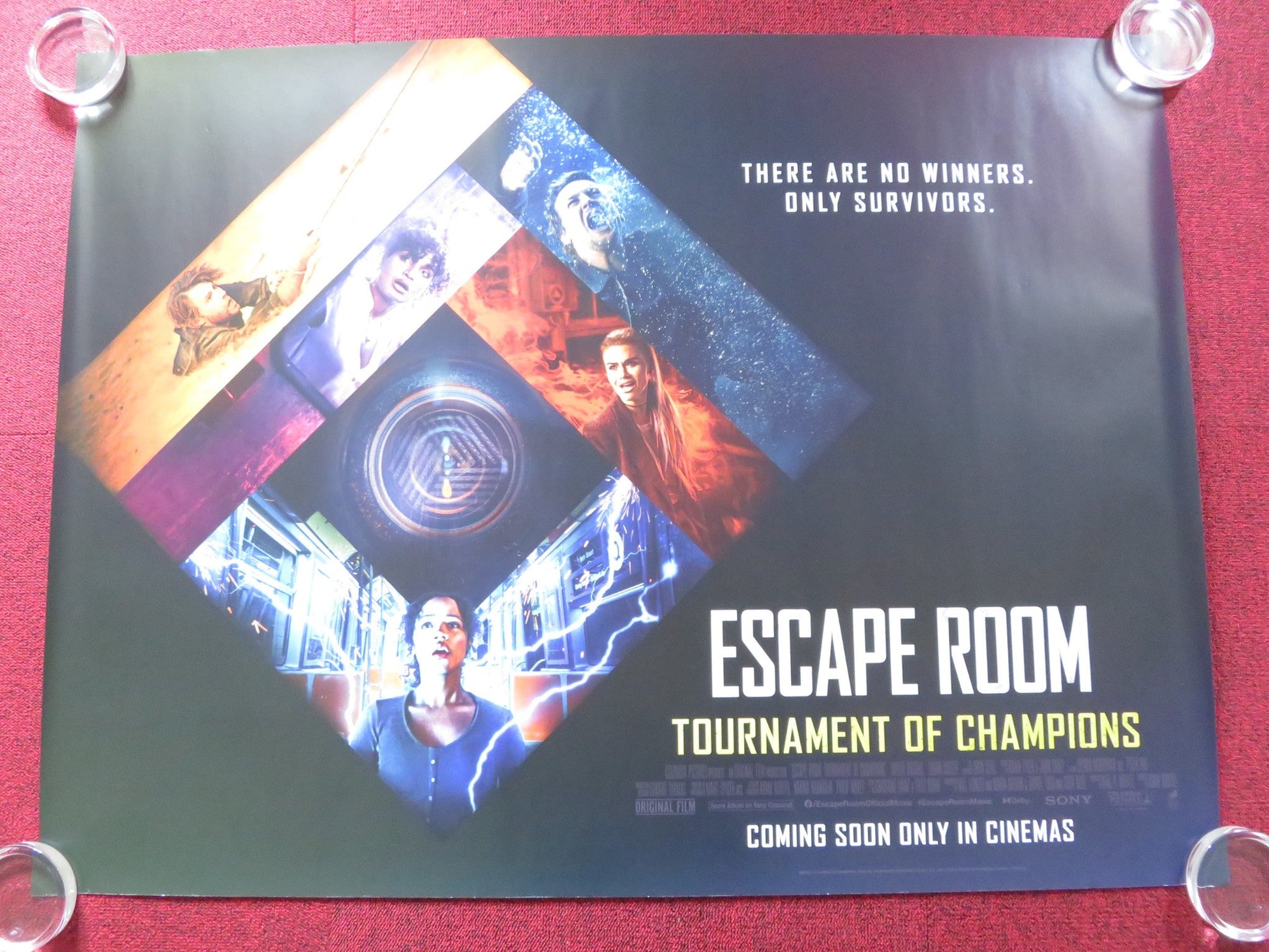 ESCAPE ROOM: TOURNAMENT OF CHAMPIONS UK QUAD ROLLED POSTER TAYLOR RUSSELL 2021 Rendezvous Cinema Movie posters