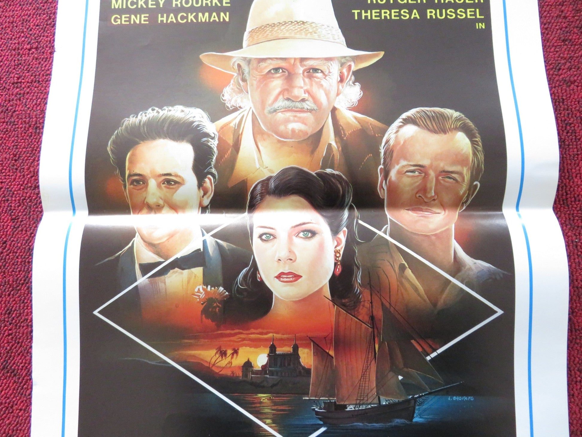 EUREKA ITALIAN LOCANDINA POSTER MICKEY ROURKE GENE HACKMAN 1986 Rendezvous Cinema Movie posters