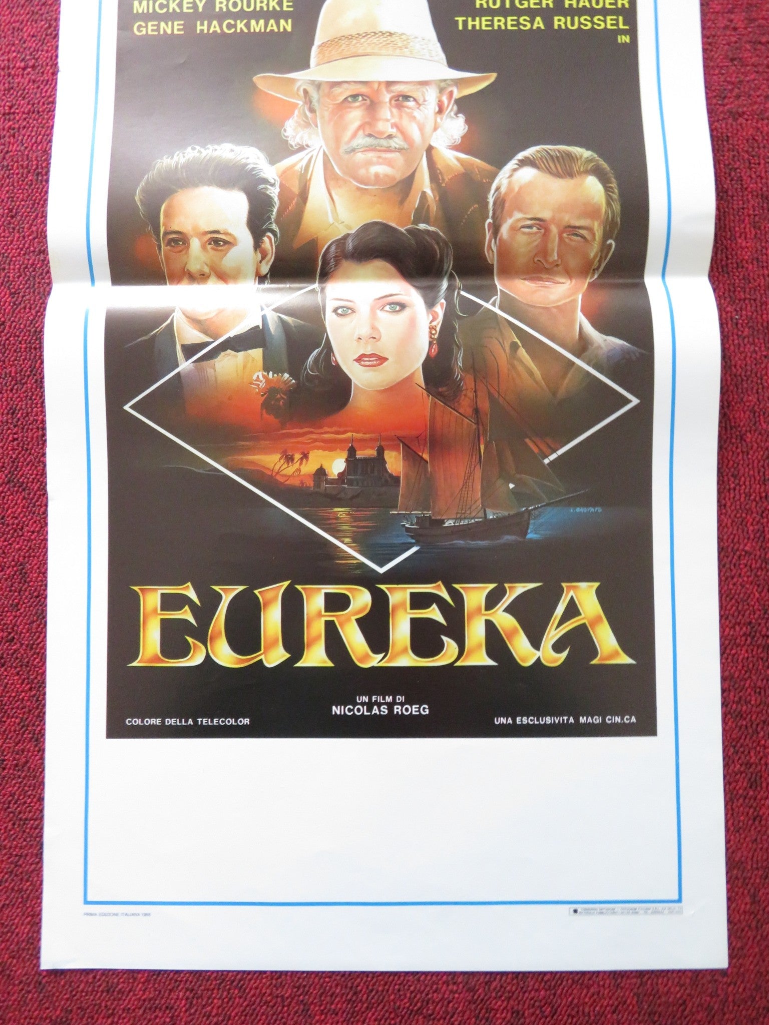 EUREKA ITALIAN LOCANDINA POSTER MICKEY ROURKE GENE HACKMAN 1986 Rendezvous Cinema Movie posters