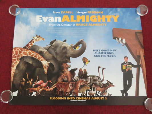EVAN ALMIGHTY UK QUAD ROLLED POSTER STEVE CARELL MORGAN FREEMAN 2007 - Rendezvous Cinema