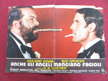EVEN ANGELS EAT BEANS - B ITALIAN FOTOBUSTA POSTER G. GEMMA BUD SPENCER 1973 Rendezvous Cinema Movie posters