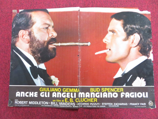 EVEN ANGELS EAT BEANS - B ITALIAN FOTOBUSTA POSTER G. GEMMA BUD SPENCER 1973 Rendezvous Cinema Movie posters