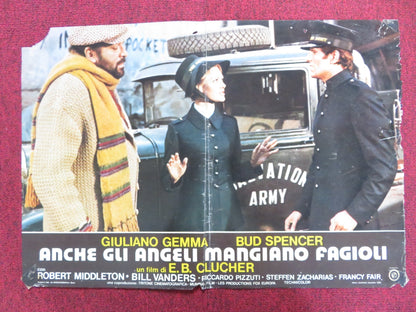 EVEN ANGELS EAT BEANS - C ITALIAN FOTOBUSTA POSTER G. GEMMA BUD SPENCER 1973 Rendezvous Cinema Movie posters