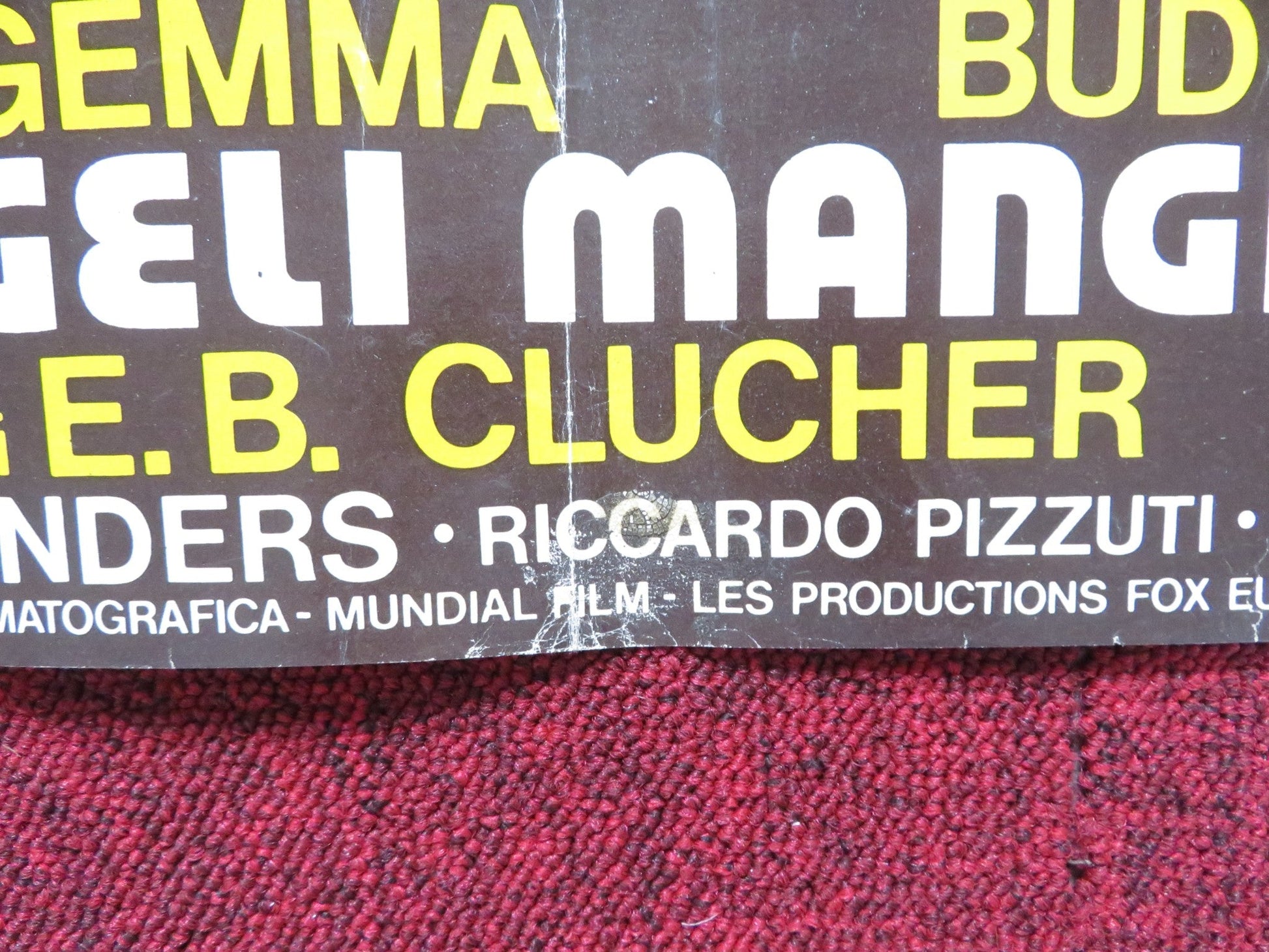 EVEN ANGELS EAT BEANS - E ITALIAN FOTOBUSTA POSTER G. GEMMA BUD SPENCER 1973 Rendezvous Cinema Movie posters