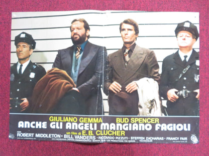 EVEN ANGELS EAT BEANS - E ITALIAN FOTOBUSTA POSTER G. GEMMA BUD SPENCER 1973 Rendezvous Cinema Movie posters