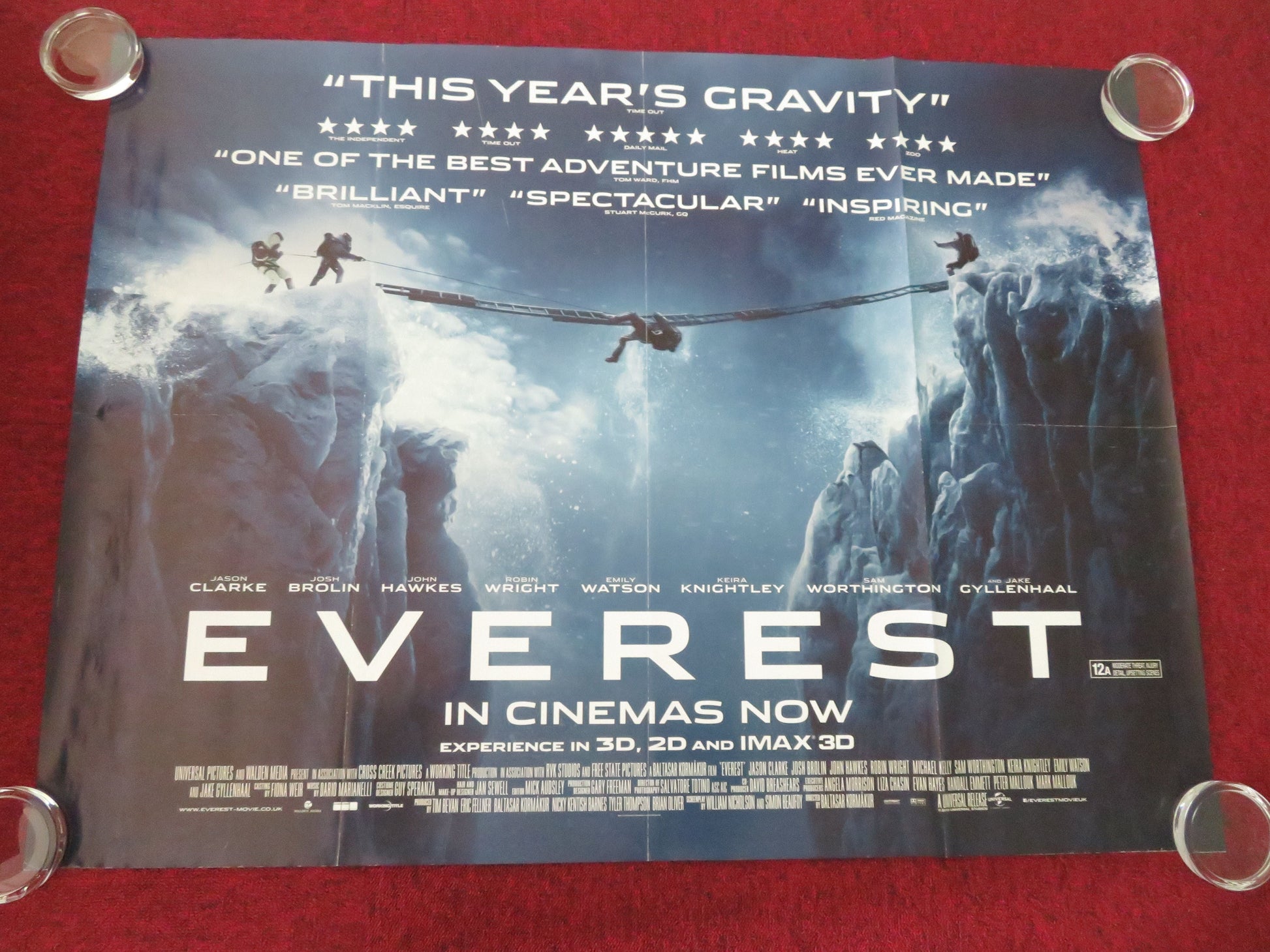 Everest - B UK Quad Rolled Poster Josh Brolin Jake Gyllenhaal 2015 Movie posters