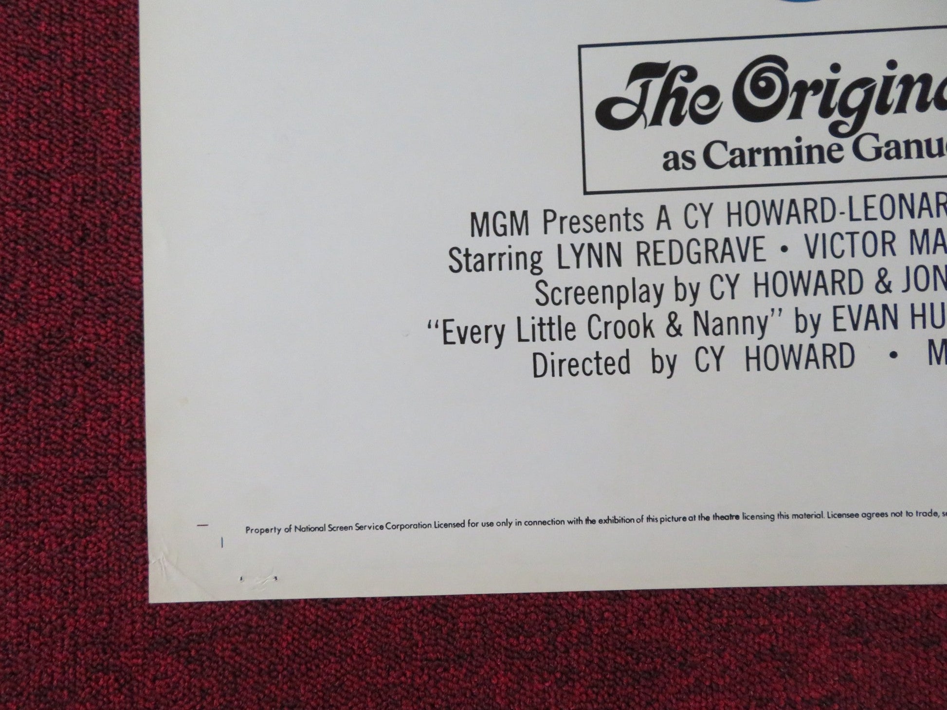 EVERY LITTLE CROOK AND NANNY FOLDED US ONE SHEET POSTER LYNN REDGRAVE 1972 Rendezvous Cinema Movie posters