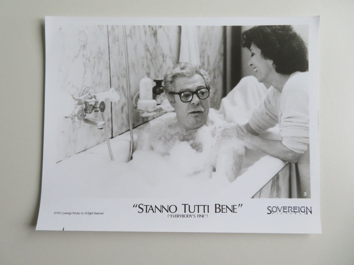 EVERYBODY'S FINE MOVIE STILL PHOTO LOT OF 3 MARCELLO MASTROIANNI 1990 Movie posters