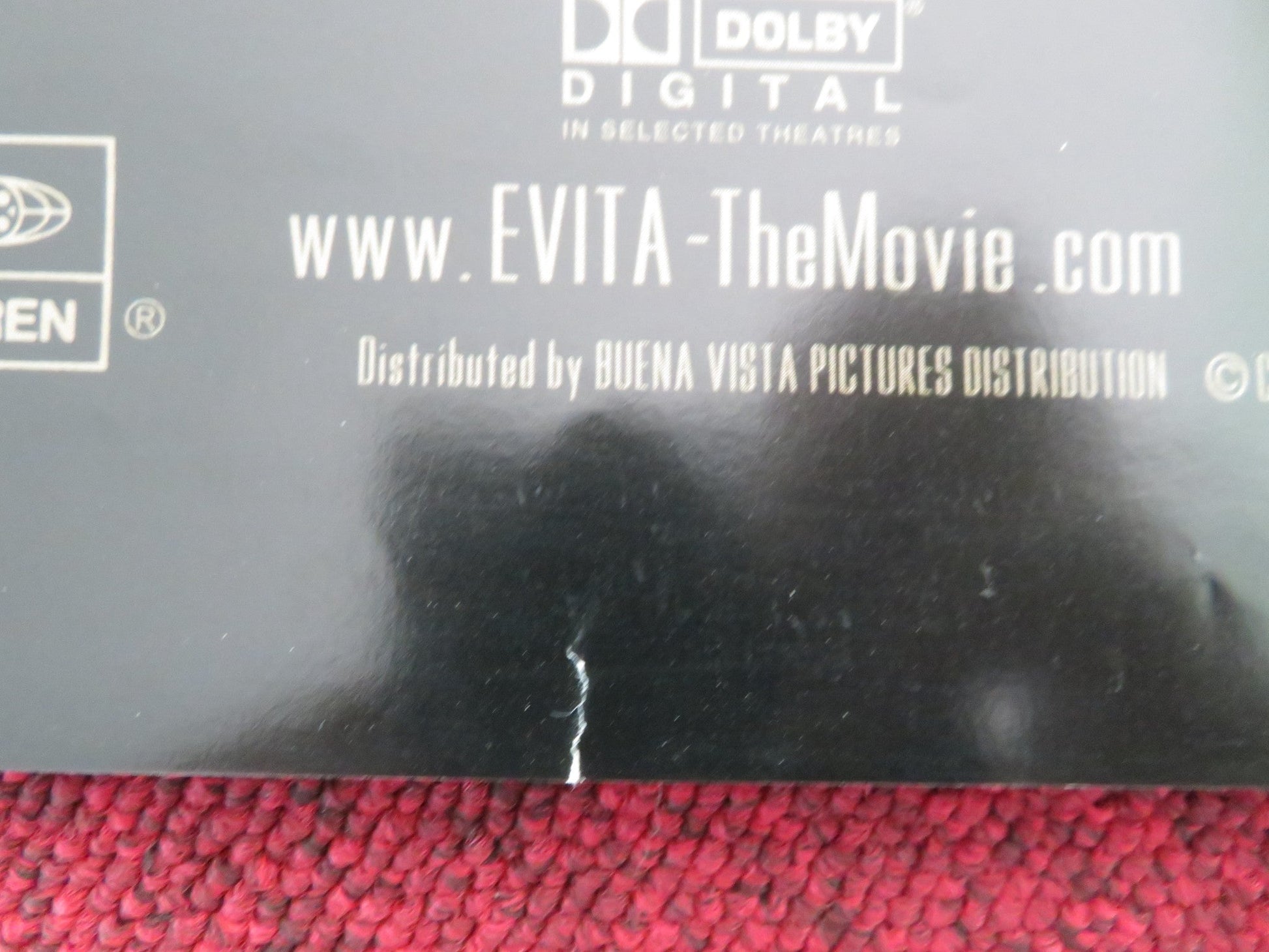 EVITA - B US ONE SHEET ROLLED POSTER MADONNA ANTONIO BANDERAS 1996 Movie posters