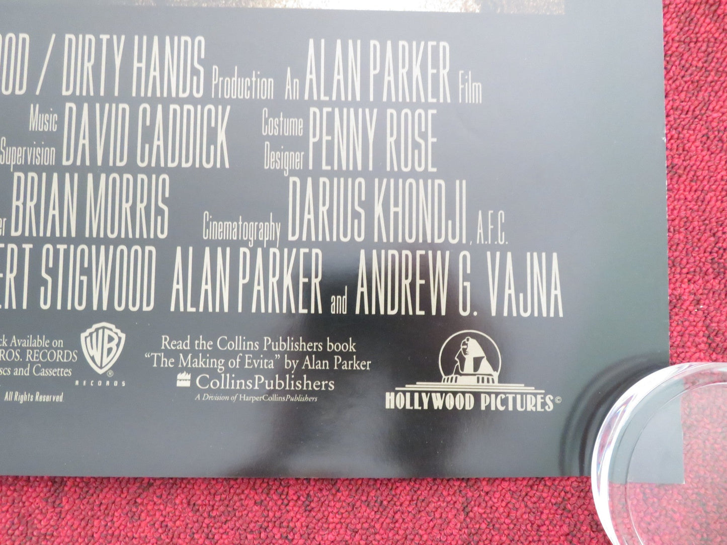 EVITA - B US ONE SHEET ROLLED POSTER MADONNA ANTONIO BANDERAS 1996 Movie posters