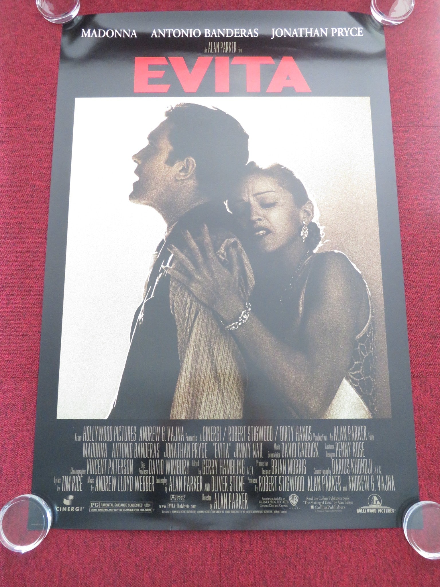 EVITA - B US ONE SHEET ROLLED POSTER MADONNA ANTONIO BANDERAS 1996 Movie posters
