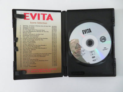 Evita (DVD) Madonna Jonathan Pryce Antonio Banderas 1996 Region 2 Movie posters