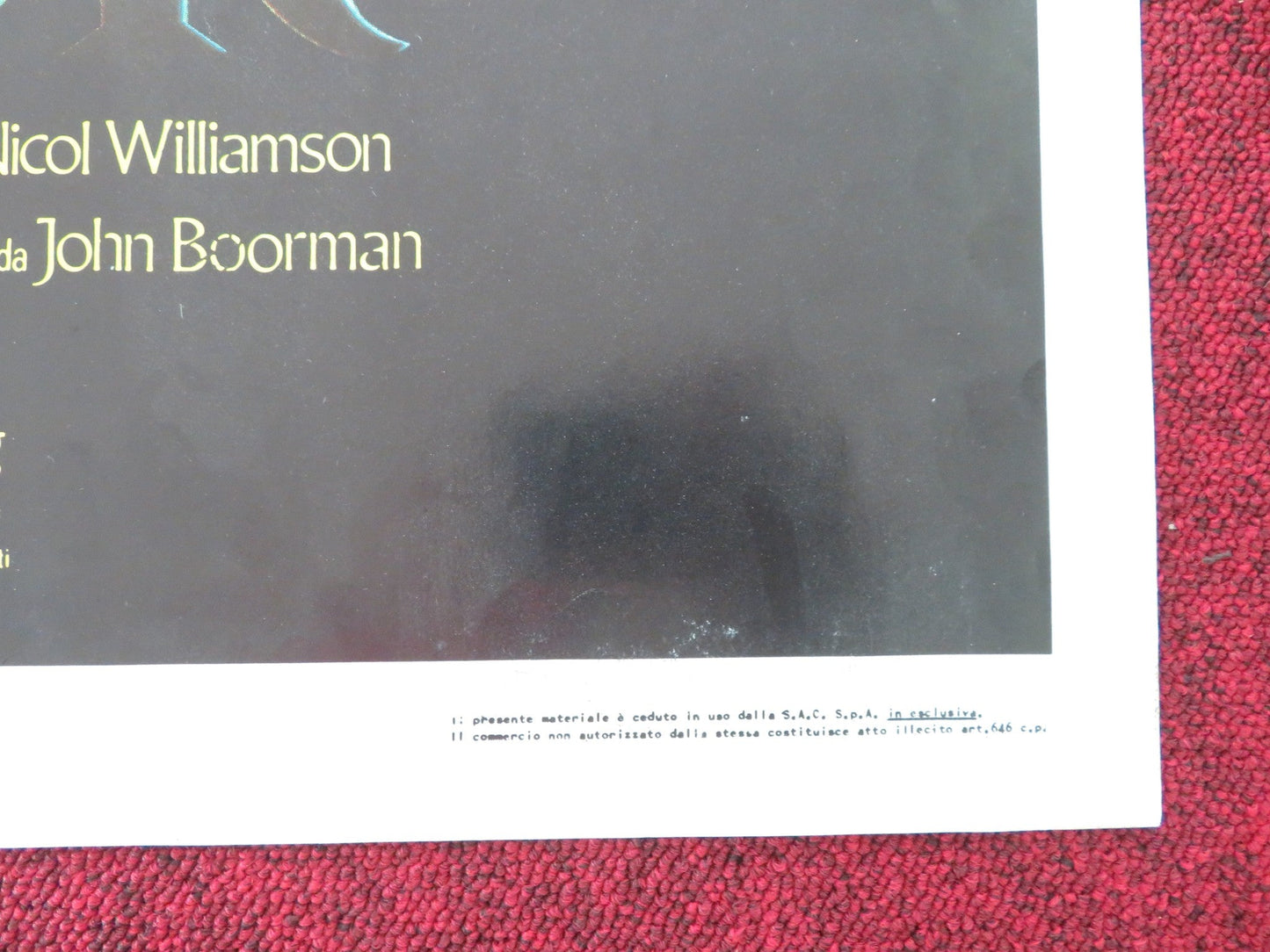 EXCALIBUR ITALIAN FOGLIO POSTER NIGEL TERRY HELEN MIRREN 1981 Movie posters