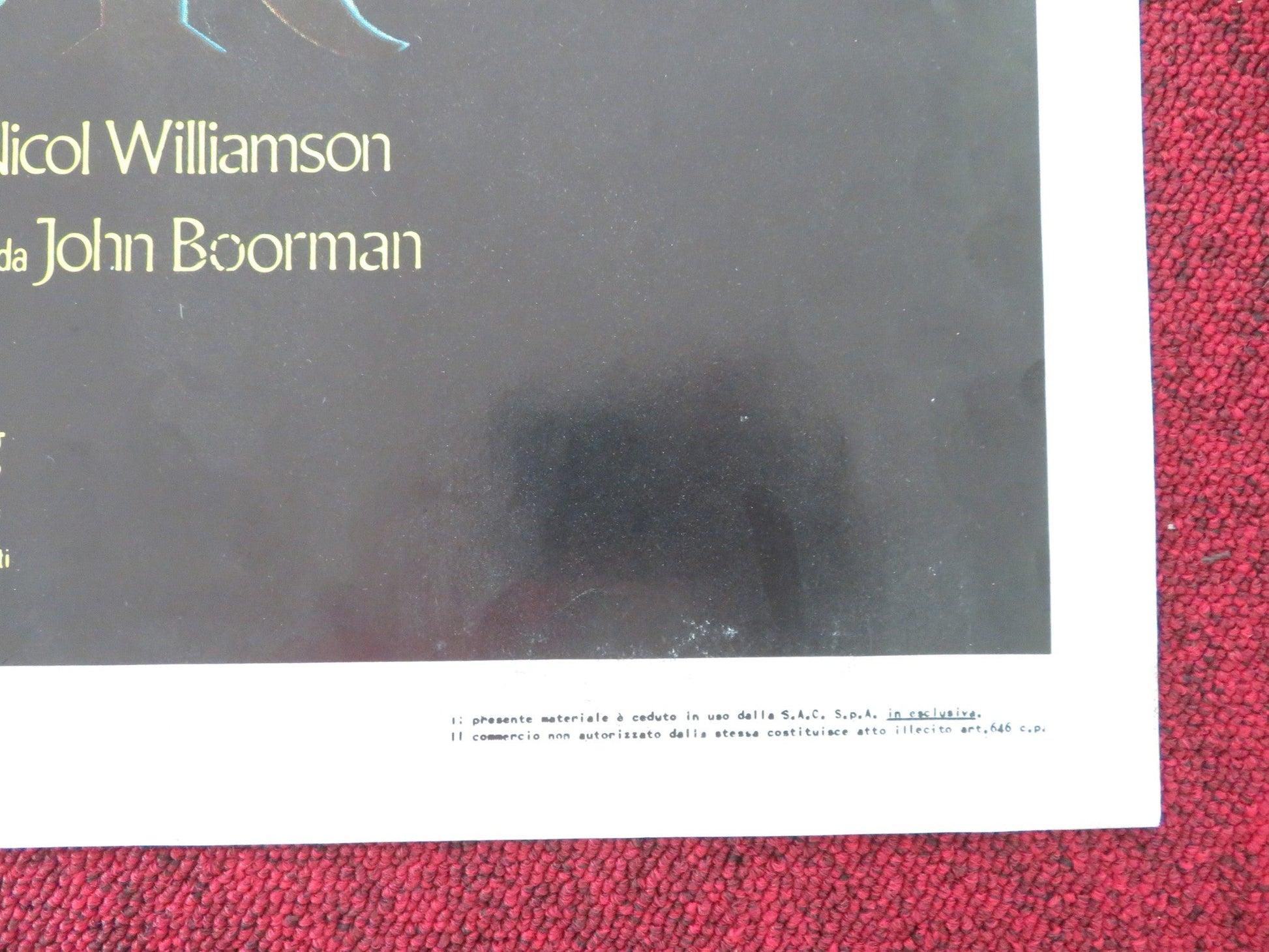 EXCALIBUR ITALIAN FOGLIO POSTER NIGEL TERRY HELEN MIRREN 1981 Movie posters