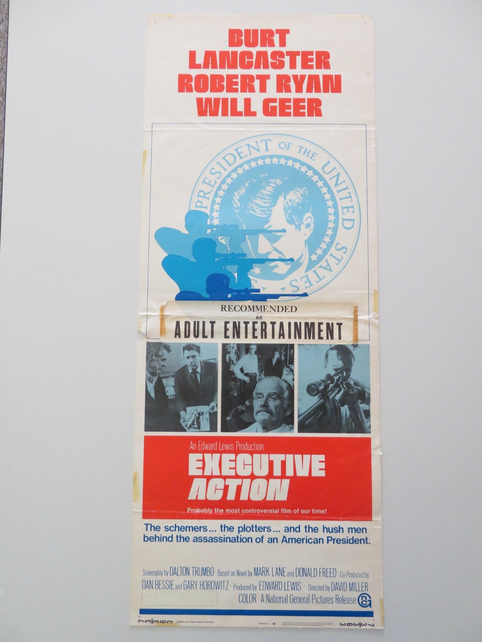 EXECUTIVE ACTION US INSERT POSTER BURT LANCASTER ROBERT RYAN 1973 Rendezvous Cinema Movie posters