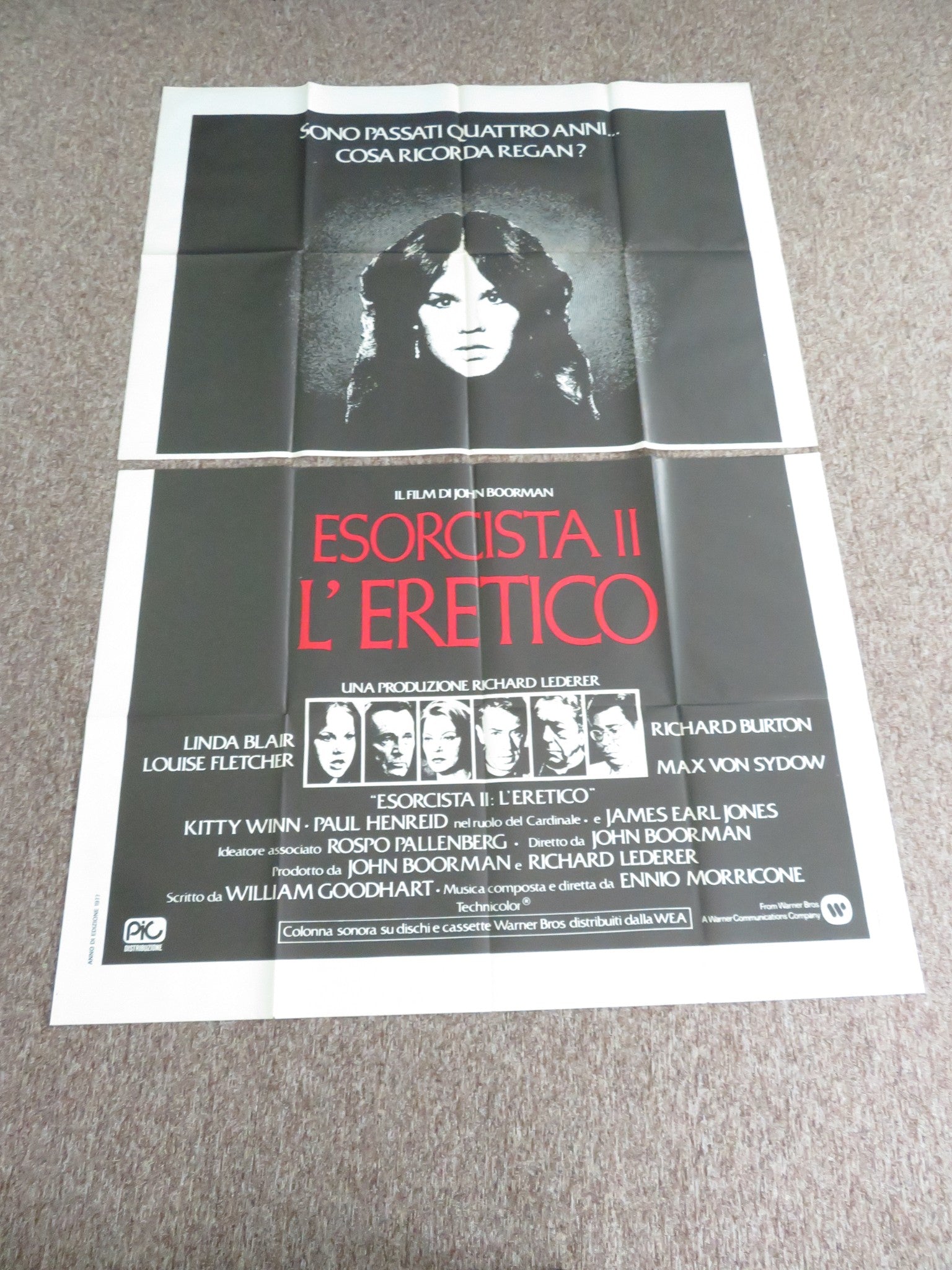 EXORCIST II: THE HERETIC ITALIAN 4 FOGLIO POSTER LINDA BLAIR RICHARD B ...