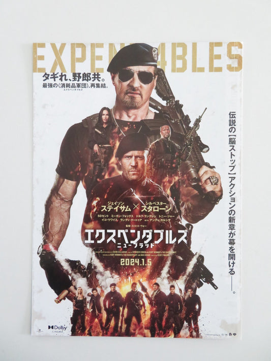 Expendables 4 Japanese Chirashi (B5) Poster Stallone Lundgren Statham 2023 Movie posters