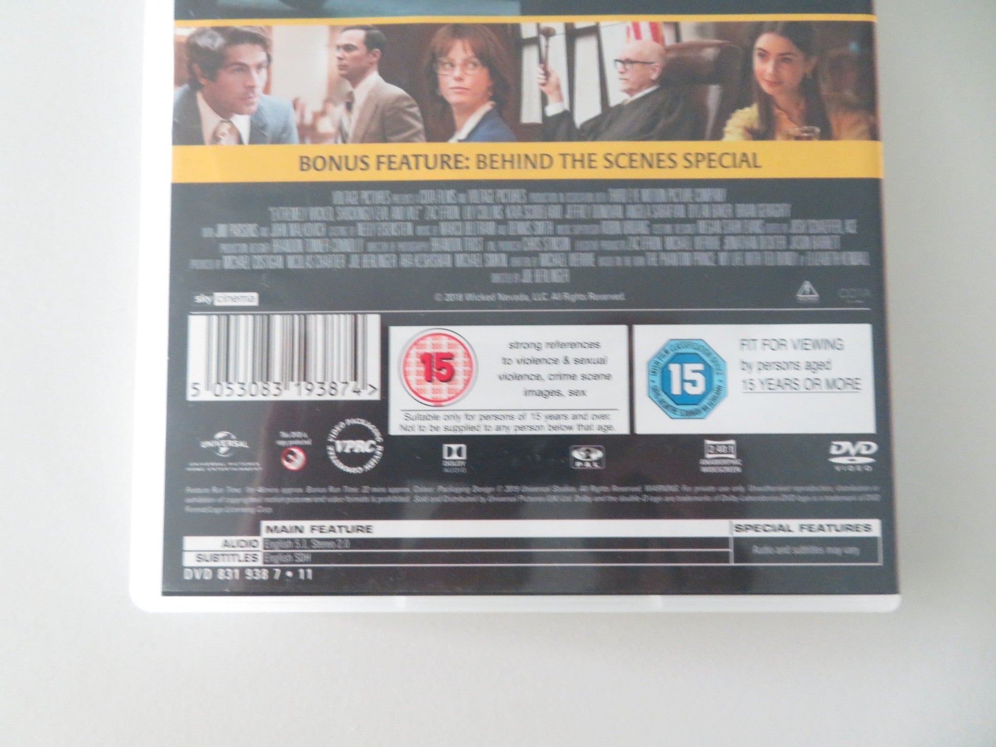 EXTREMELY WICKED, SHOCKINGLY EVIL AND VILE (DVD) ZAC EFRON 2019 REGION 2 Movie posters